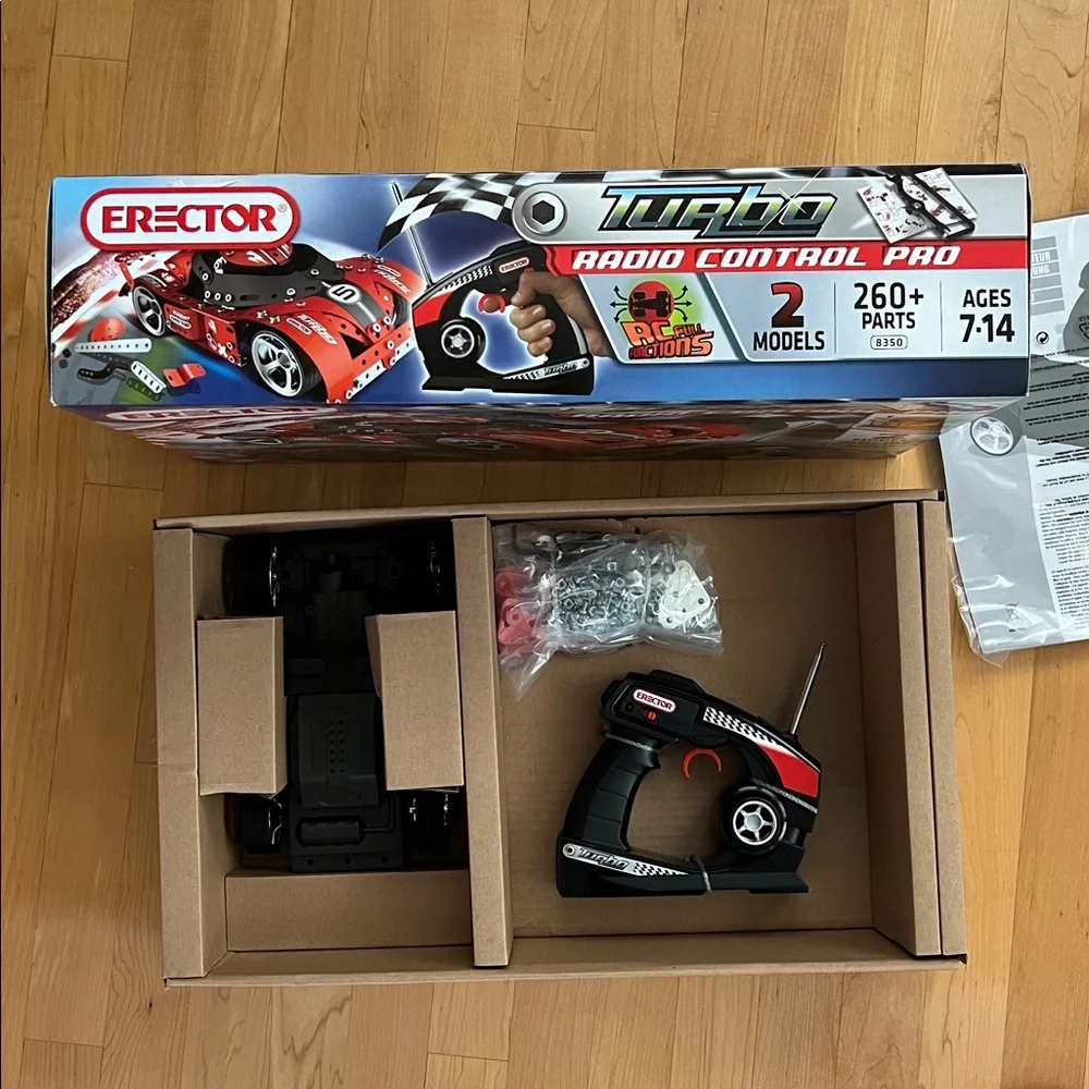 🆕2005 VTG Erector Meccano Turbo RC Pro #8350 2-in-1 Radio Control Kit Open Box